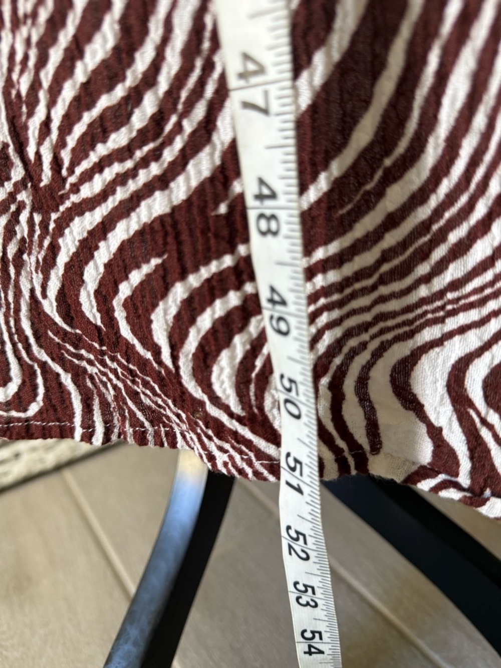 Faithfull the Brand Brown and White Zebra-Print Backless Linen Blend Maxi Dress. - Picture 11 of 16